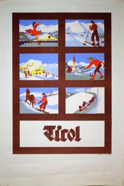 Tirol original poster designed by Hedi Scherer