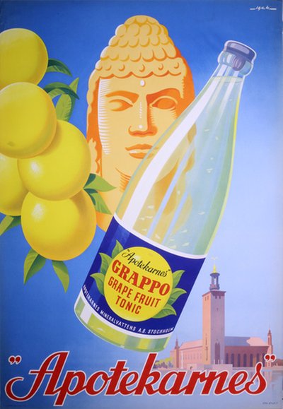 Apotekarnes Grappo Soft Drink original poster designed by jack