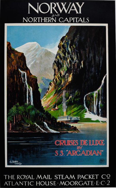 Norway and Northern Capitals original poster designed by S. Stott
