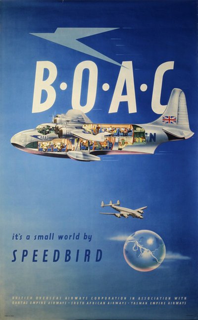 BOAC - It's a Small World By Speedbird original poster 