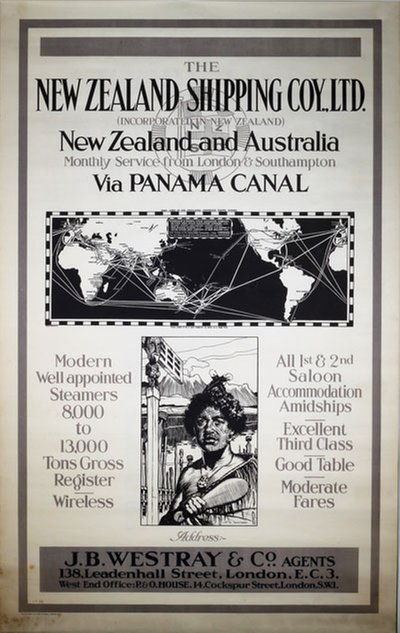 New Zealand Shipping Coy Ltd original poster designed by Gawthorn, Henry George (1879-1941)