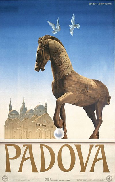 Padova Padua - Italy original poster designed by Barbi-Benvignati