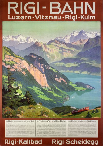 Rigi-Bahn Luzern - Vitznau - Rigi - Kulm original poster 