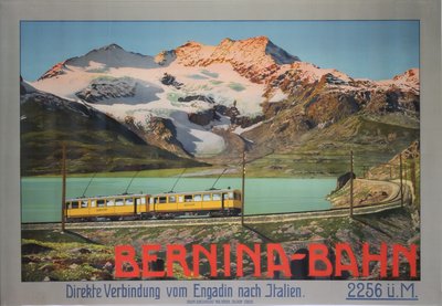 Bernina-Bahn Engadin Switzerland original poster 