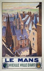 Le-Mans-Vieille-Ville-d-Art-original-affiche-poster