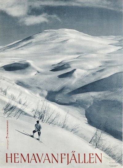 Hemavanfjällen - Sweden original poster designed by Photo: Stig T. Karlsson (1930-2015)