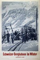 Schweizer-Bergbahnen-im-Winter-original-vintage-poster-plakat