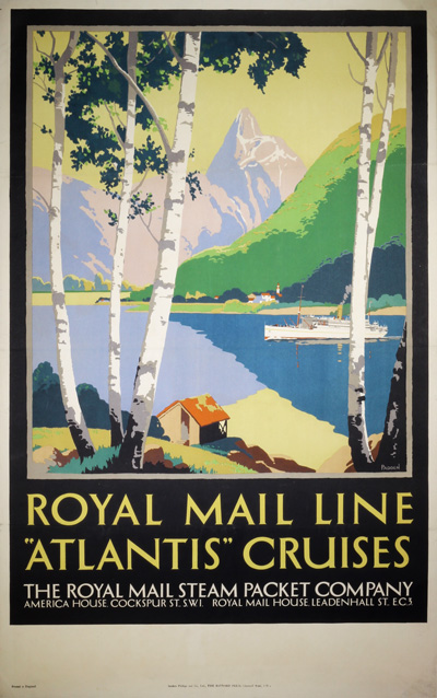 Royal Mail Atlantis 0084 Vintage Travel Poster Art