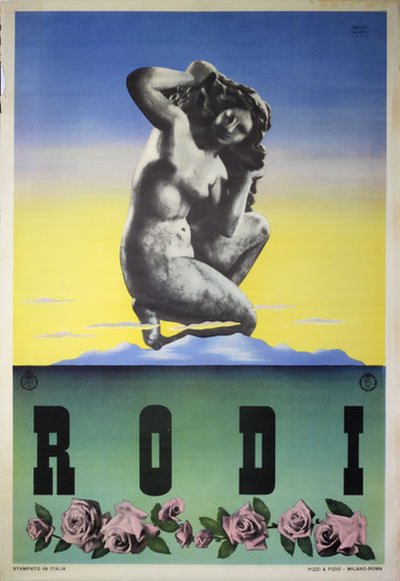 Greece - Rhodes Rhodos Rodi  original poster designed by  Carboni, Erberto (1899-1984)