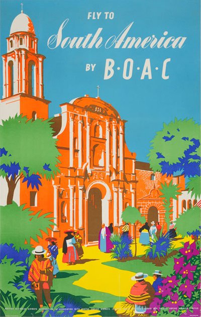 BOAC - South America original poster 