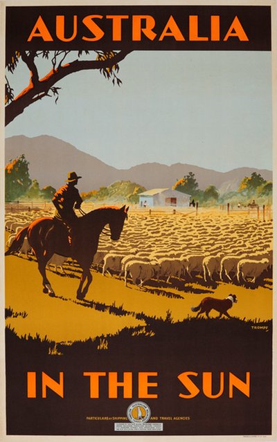 Australia in the sun original poster designed by Trompf, Percival Albert (Percy) (1902-1964)