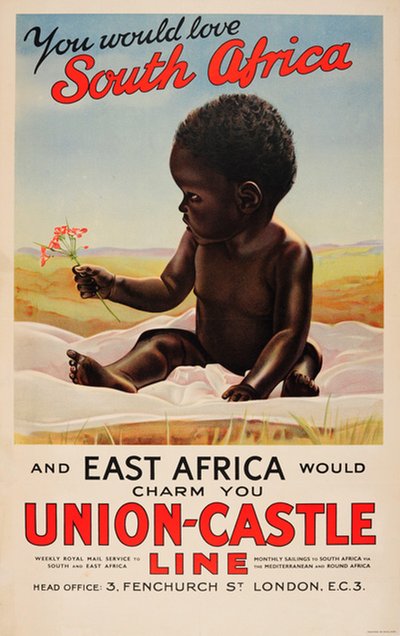 South Africa and East Africa - Union-Castle Line original poster 