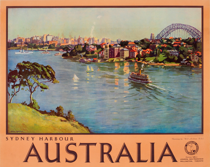 Australia - Sydney original poster designed by Ashton, Sir John William (Will) (1881-1963)