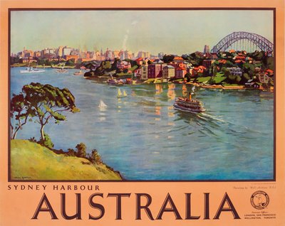 Australia - Sydney original poster designed by Ashton, Sir John William (Will) (1881-1963)