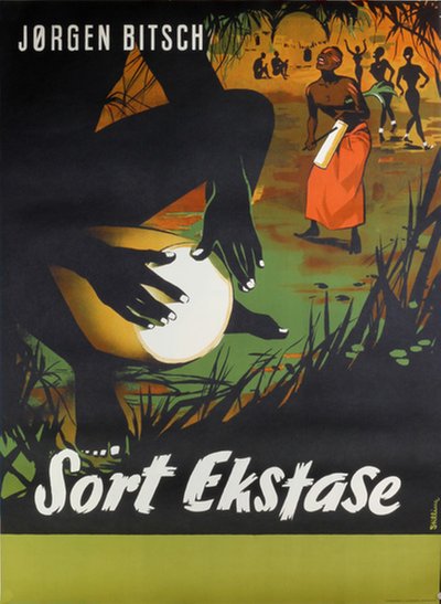 Sort Ekstase original poster designed by Stilling