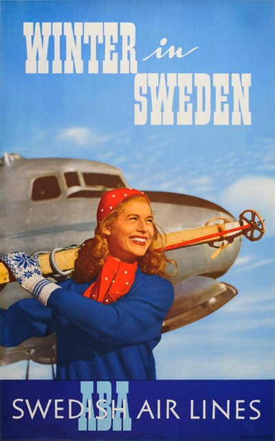 ABA - Winter in Sweden original poster designed by Photo: Rene Crispien1948