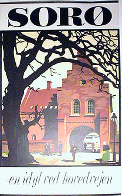 Sorø - en idyl ved hovedvejen original poster designed by Sven?