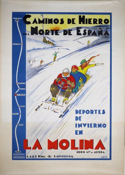 La Molina original poster designed by E. Brañez