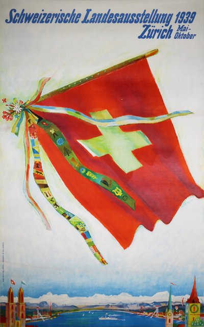 Schweizerische Landesausstellung Zürich - Switzerland original poster designed by Carigiet, Alois (1902-1985)