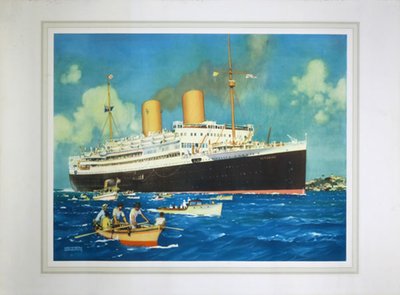 R.M.S. Asturias (II) - Kenneth Shoesmith original poster designed by Kenneth Shoesmith (1890-1939)