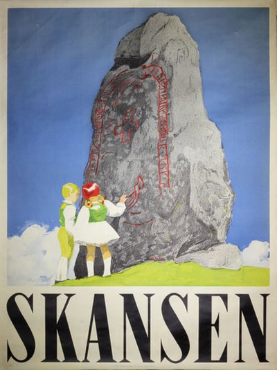 Skansen Stockholm Sweden original poster 
