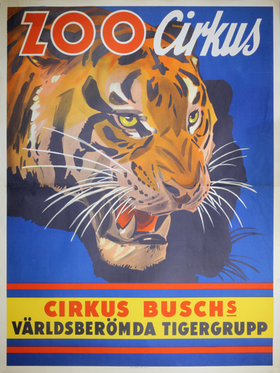 Original authentic vintage poster - Title: 'Zoo Cirkus - Cirkus