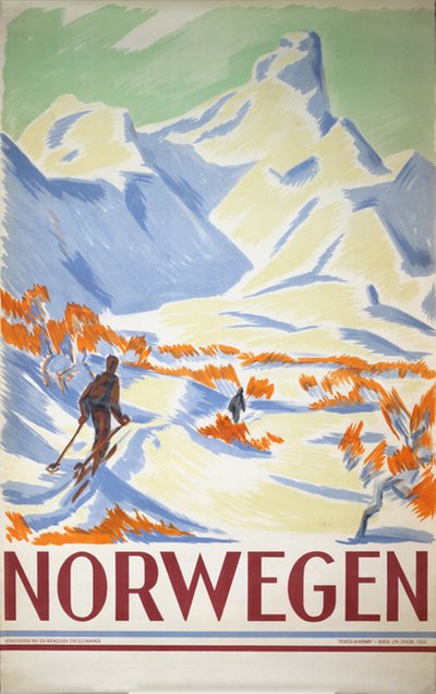 Norwegen original poster designed by Unsigned: Probably Gert Jynge