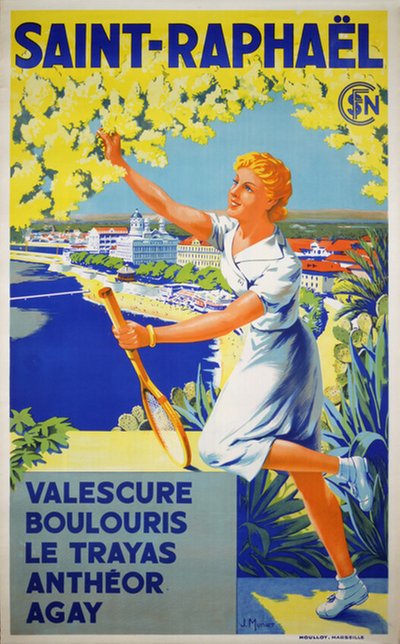 Saint - Raphaël - France original poster designed by J. Munier