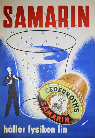 Samarin håller fysiken fin original poster designed by Bo Eriksson