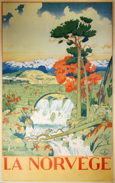 La Norvege original poster designed by Christensen, Arent Lauritz (1894-1982)