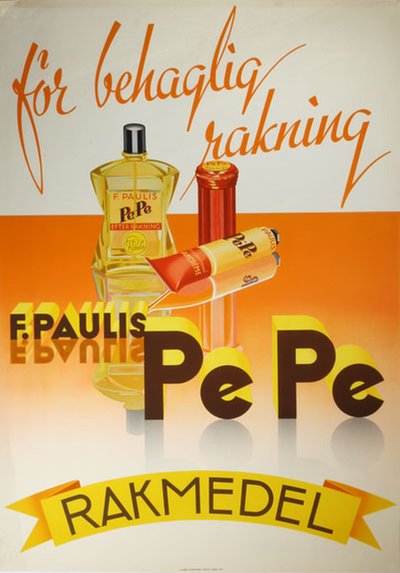 F. Paulis PePe Rakmedel original poster 