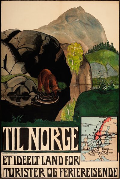 Til Norge original poster designed by Krohg, Per (1889-1965)