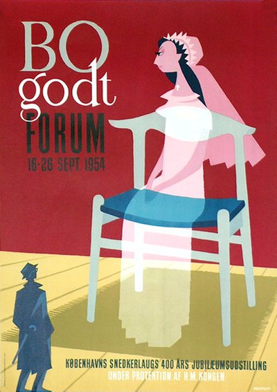 BO godt - Forum 1954 original poster designed by Neertoft, Werner (1921-1996)