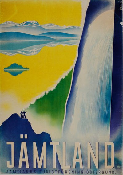 Jämtland - Sweden original poster designed by Hennix, Göte (1902-1997)