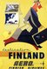 Finland Aero Finnish Airlines vintage poster