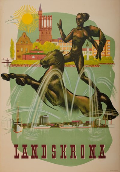 Landskrona - Sweden original poster designed by Kaiser