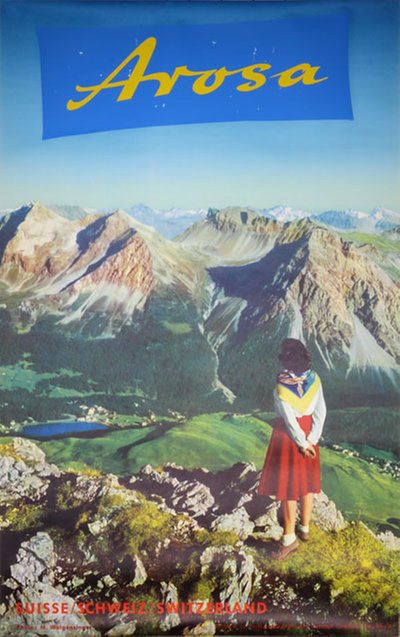 Arosa - Suisse Schweiz Switzerland original poster designed by Photo: Michael Wolgensinger