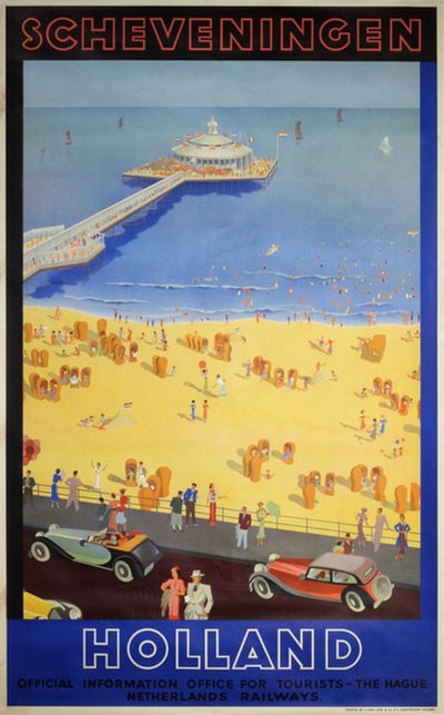 Scheveningen Holland original poster designed by Gaillard, Emmanuel Louis Joseph (1902-)