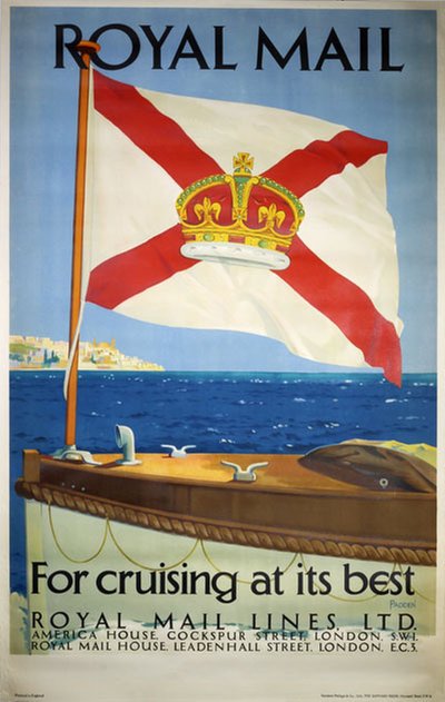 Royal Mail - for cruising at its best original poster designed by Padden, Percy (1885-1965)
