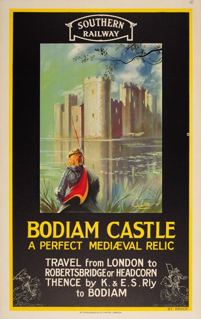 Bodiam Castle - Southern Railway original poster 