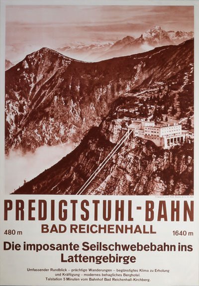 Predigstuhl-bahn - Bad Reichenhall  original poster 
