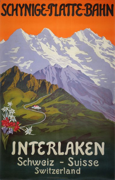 Schynige Platte Bahn Interlaken Schweiz Suisse Switzerland  original poster 