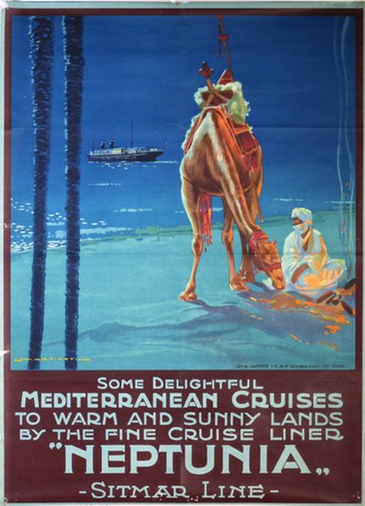 Neptunia - Sitmar Line original poster designed by Martinati, Luigi (1893-1983)