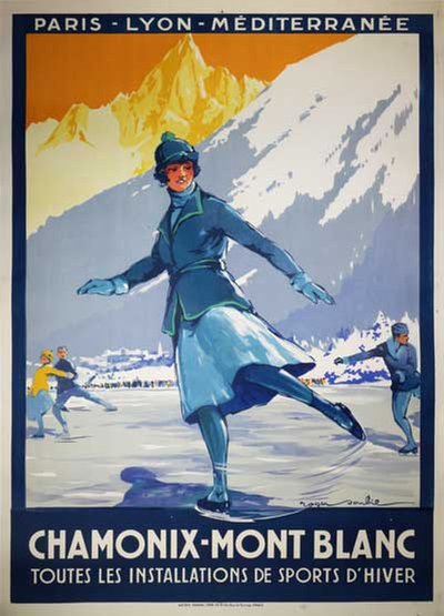 Chamonix Mont Blanc original poster designed by Soubie, Roger (1898-1984)