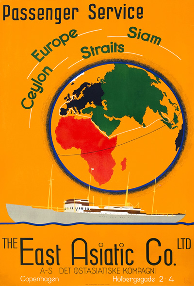 EAST ASIATIC COMPANY PAQUEBOT Rf461 - POSTER HQ 50x70cm d'une AFFICHE