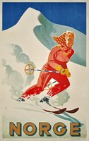 Norge - Norway ski poster