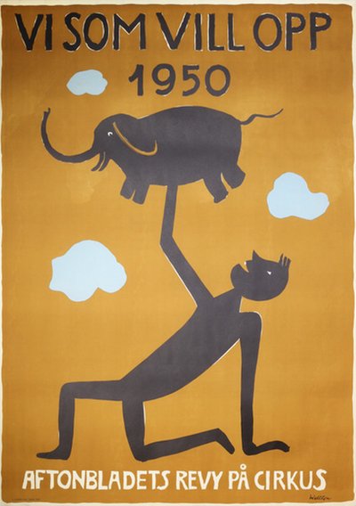 Vi som vill opp 1950 original poster designed by Wellton, Lars Olof (1918-1992)