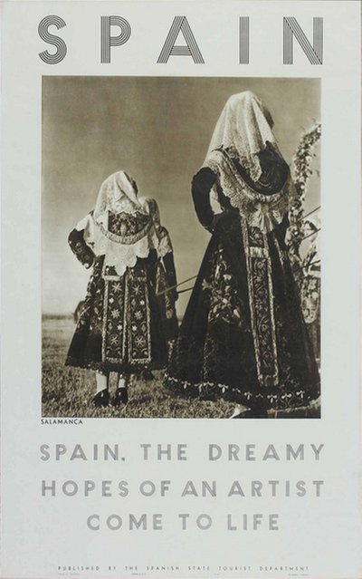 Spain Salamanca original poster designed by Photo: G. Ubierna