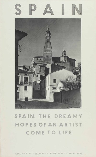 Spain Ateca (Zaragoza) original poster designed by Photo: Ortiz Echagüe