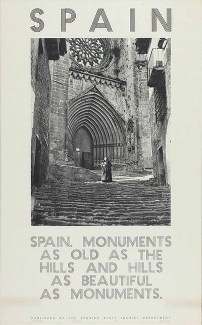Spain Valderrobres (Teruel) original poster designed by Photo: Ortiz Echagüe